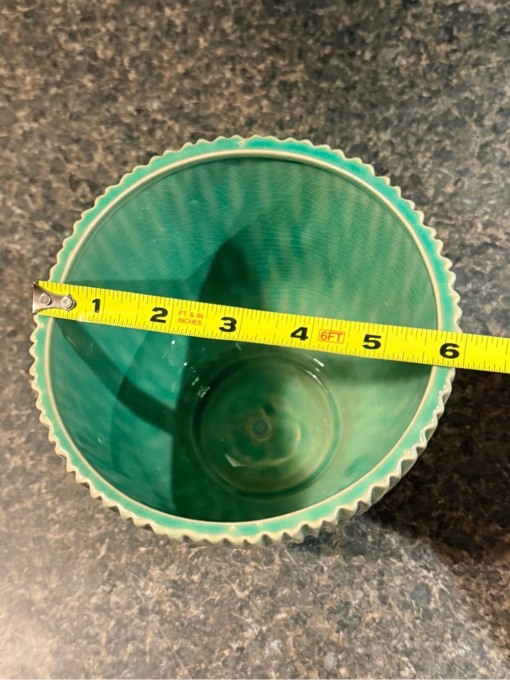 NWOT Ceramic Ribbed Planter - Picture 4 of 6